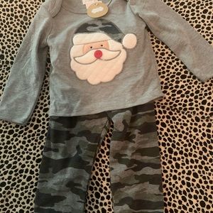 Mud Pie baby’s matching Santa camouflage set